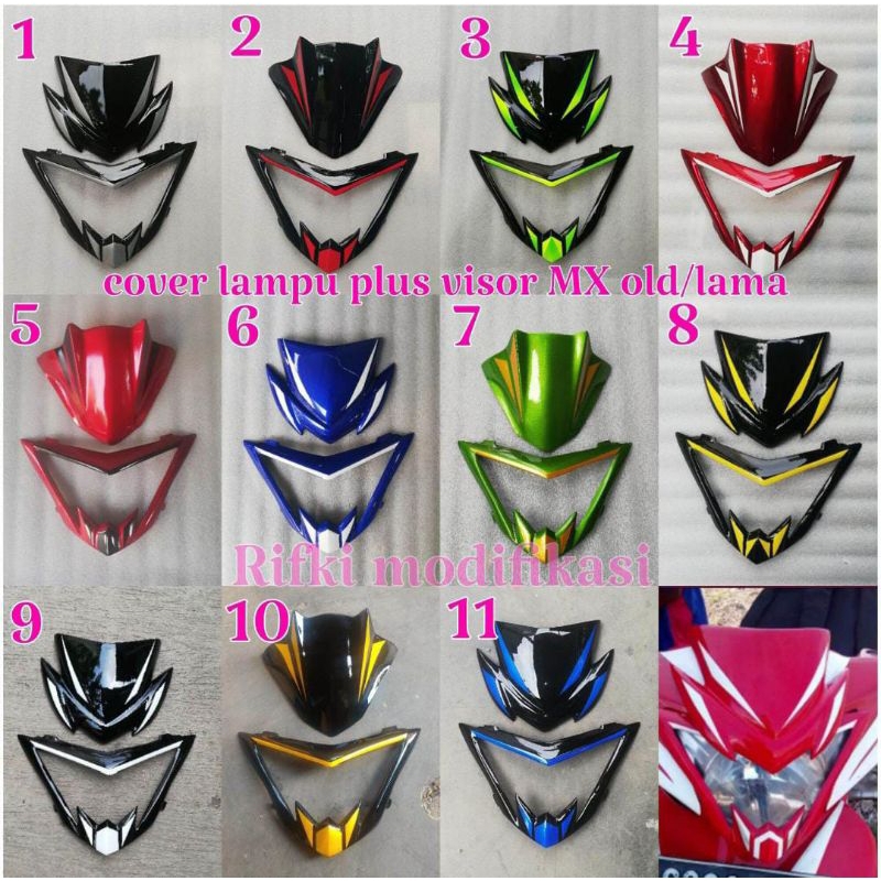 Cover lampu +visor mx lama