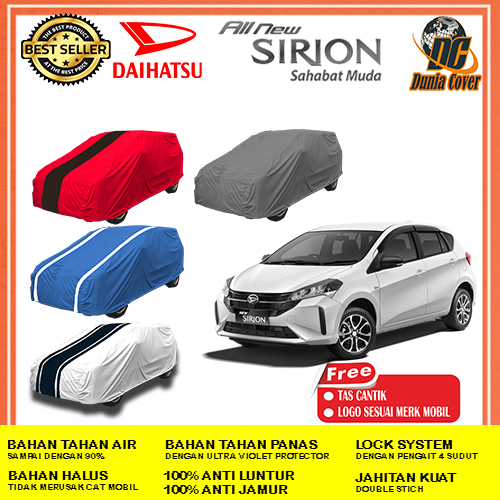 Cover Mobil Daihatsu Sirion 2018 2019 2020 2021 2022 2023 Anti Air Waterproof Outdoor, Sarung Mobil 