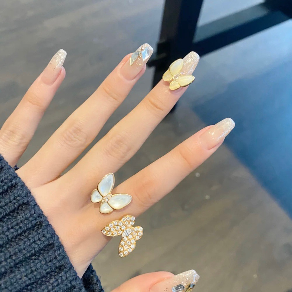 17kGold Butterfly Open Ring Vanke