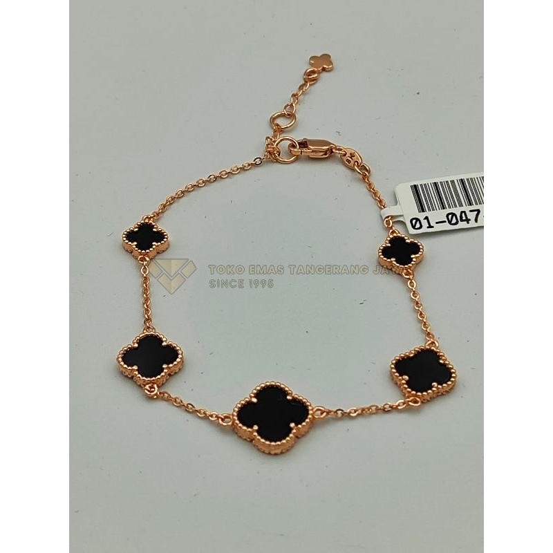 Gelang Emas Clover Bunga