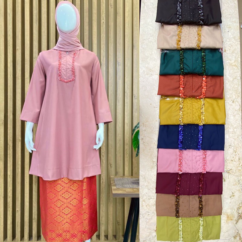 Tunik Batu Payet Ima Toyobo / Original Kamari / Tunik Payet Busui / Tunik Terbaru by kamari