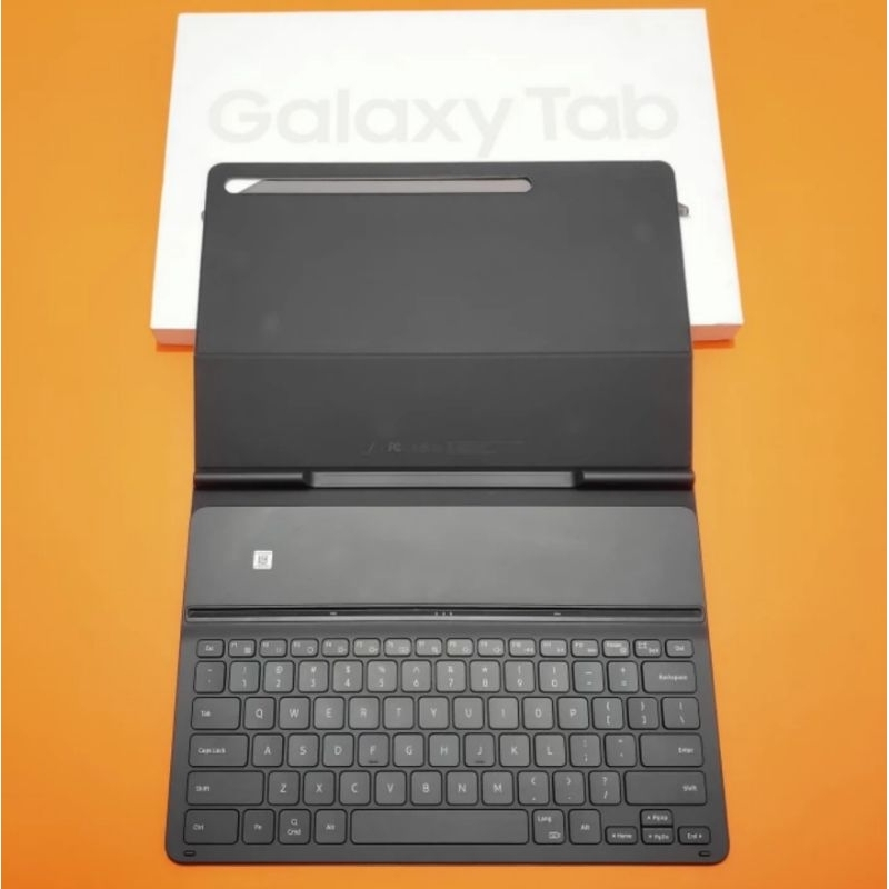 Book Cover Keyboard Slim Samsung Galaxy TAB S7 FE / S7+ / S8+ Plus / Original Samsung [ Second Berku