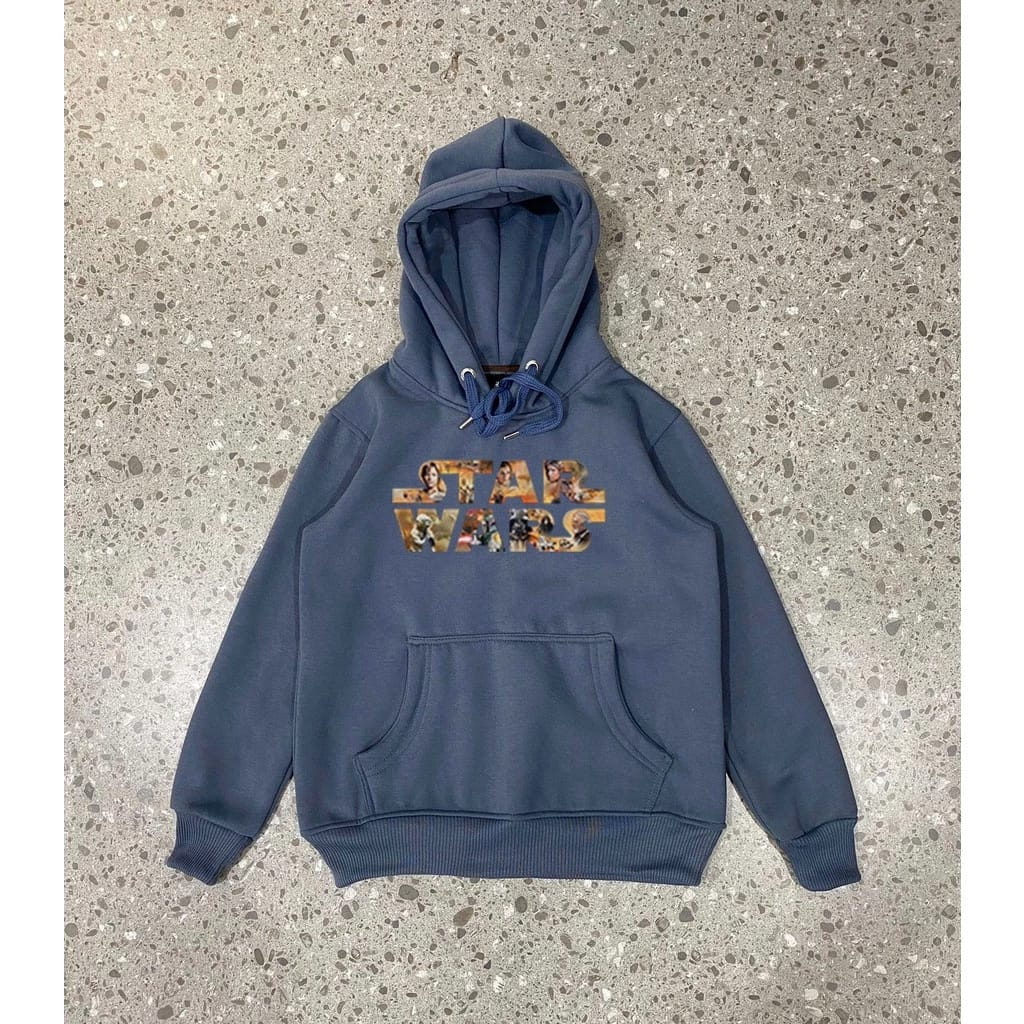 COD - JAKET HOODIE ANAK STAR WARS DENIM PREMIUM UNISEX KUALITAS DISTRO BAHAN FLEECE TEBAL G280s