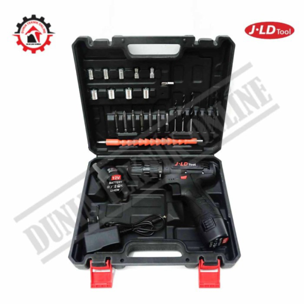 PROMO ONLINE Bor Baterai JLD Tools 12V Black Cordless Drill 12 V Batre Diskon