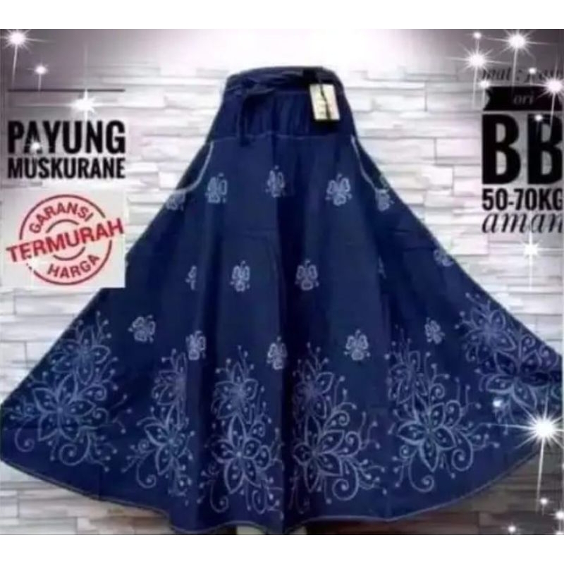 Rok Jeans Payung Motif