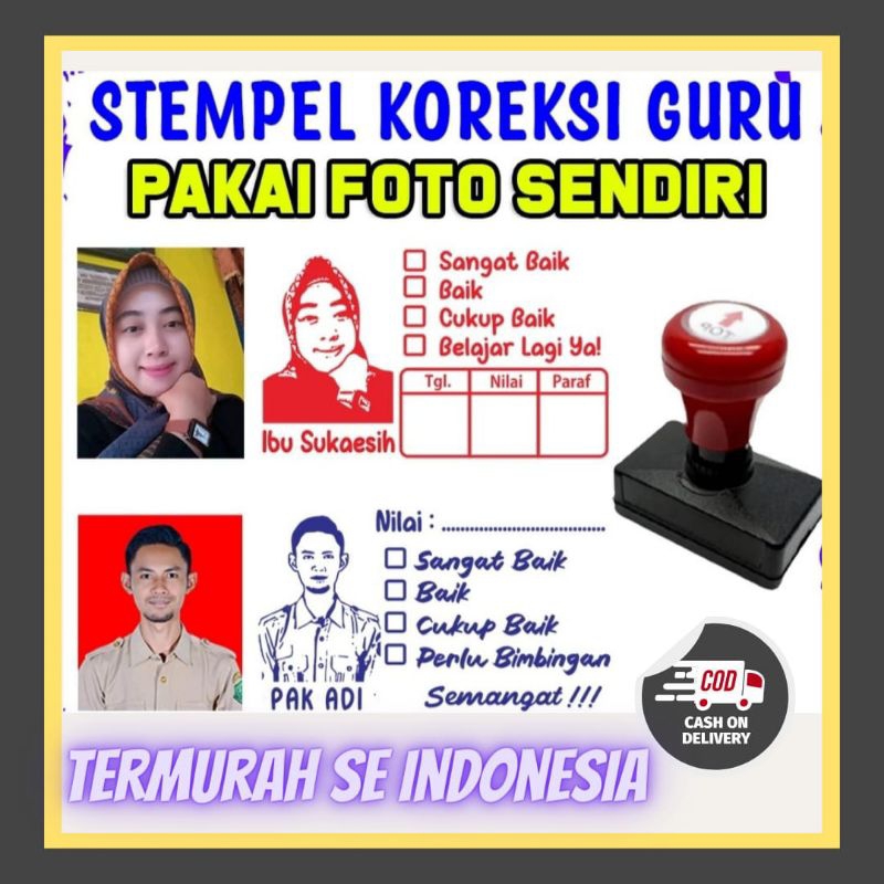 

Stempel Guru Custom Foto / Stempel Nilai / Stempel Koreksi