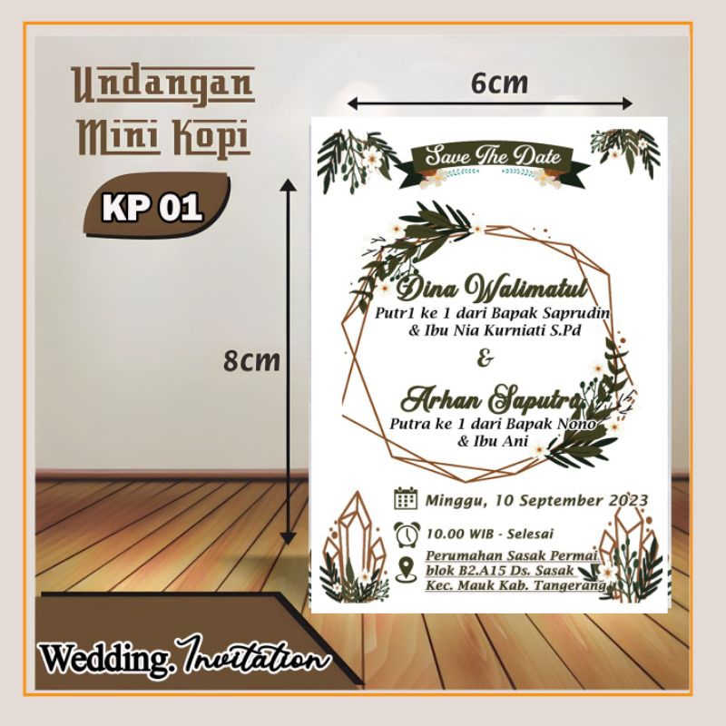 Undangan Mini Kopi undangan mini kopi undangan pernikahan, undangan khitanan mini kopi