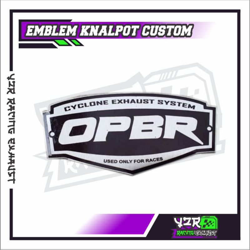 EMBLEM KNALPOT RACING MERK OPBR