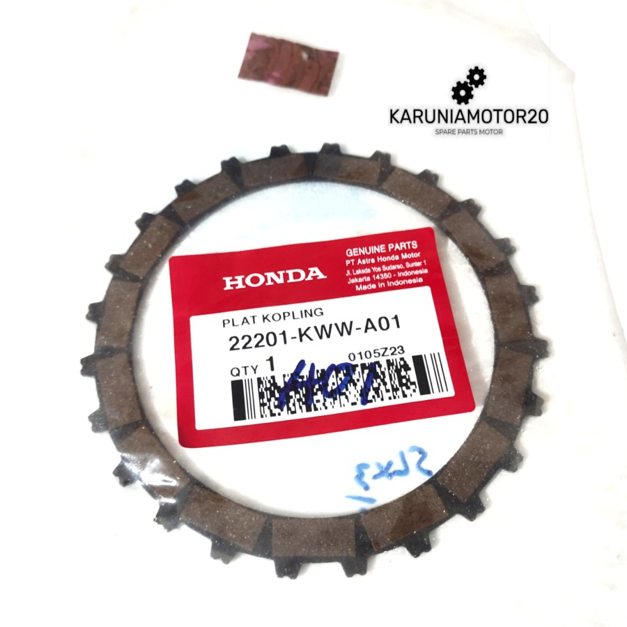 Plat Kampas Kopling Revo 110 Original AHM 22201-KWW-A01