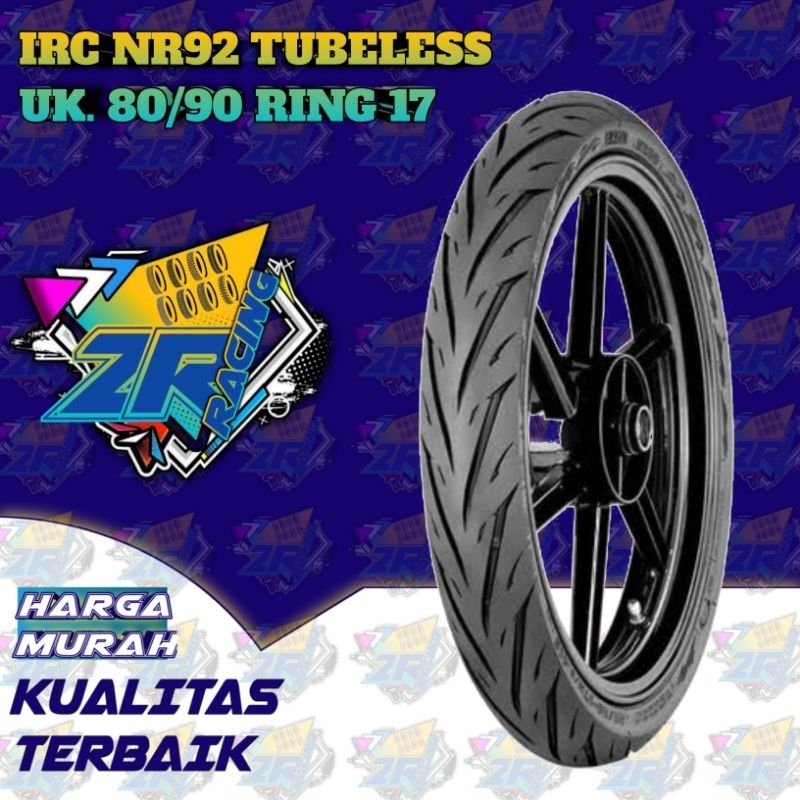 BAN COPOTAN IRC NR93 UK. 80/90 -17 TUBELESS MOTOR SUPRA JUPITER FU