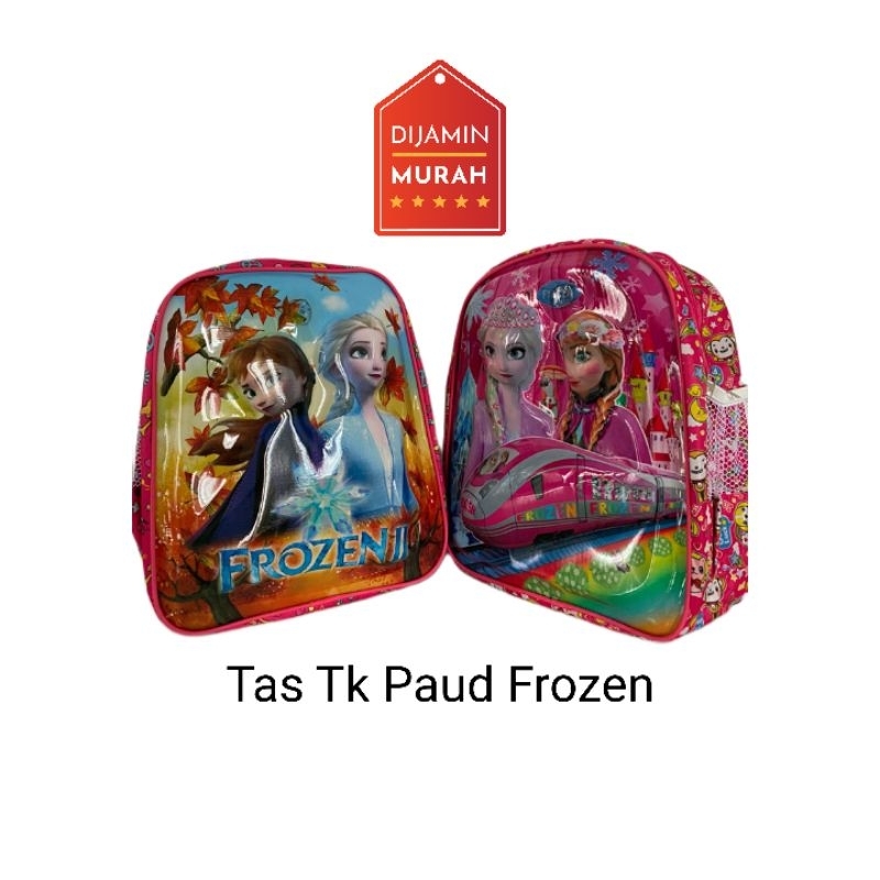 BEGIEE.Tas Ransel Sekolah Anak Perempuan TK PAUD FROZEN EMBOS 3D LED