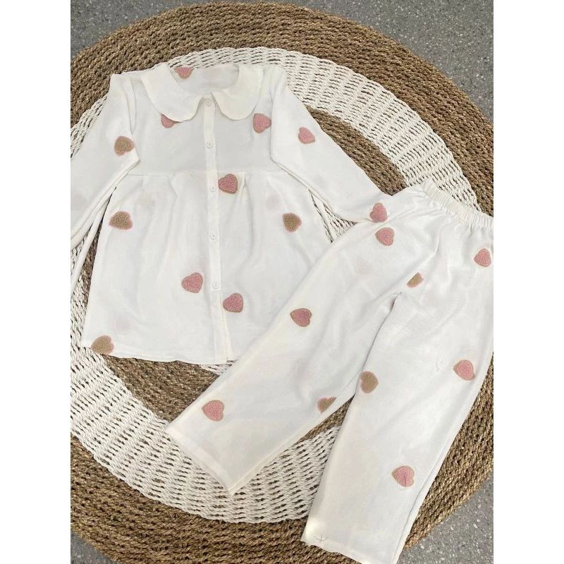 Setalan anak Pom-Pom Love usia 3-8 tahun bahan Crinkle