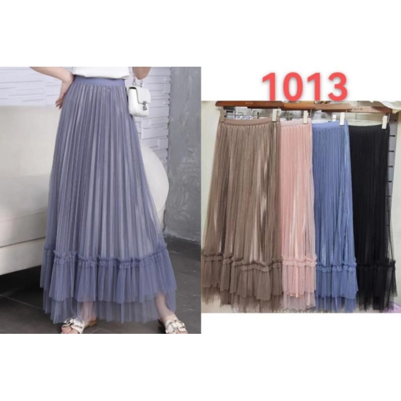 Rok Tutu Plisket Tulie Bludru Velvet Skrit bolak balik import premium 1013#