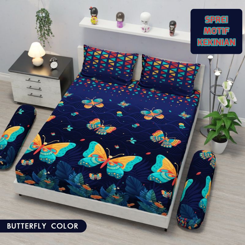 Sprei Motif Kupu Kupu Sprei Motif Butterfly Color Sprei Murah Sprei Cantik Sprei Anak Sprei Bagus Sp
