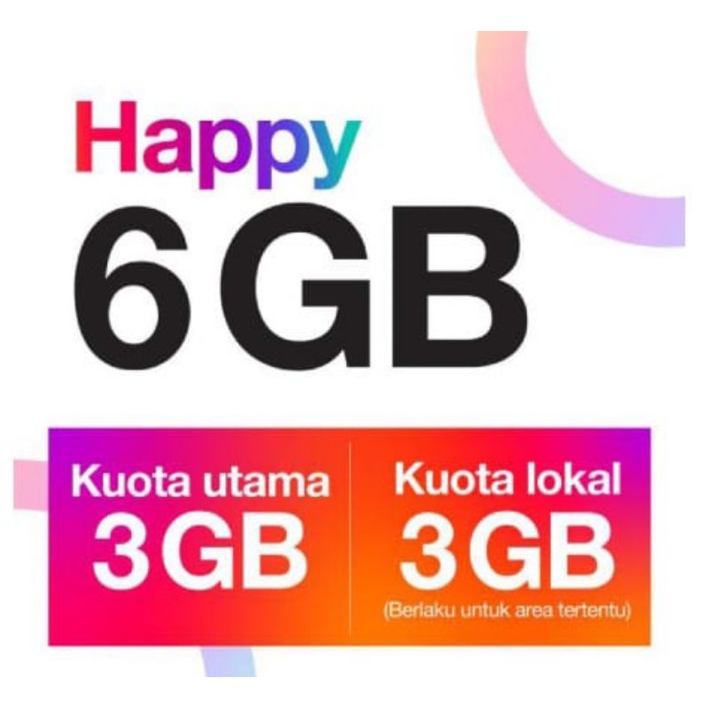 KARTU PERDANA DATA TRI HAPPY 6GB