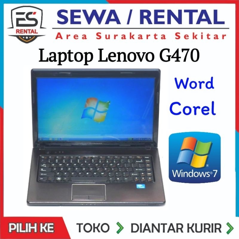Sewa Laptop CORE I3 Lenovo G470 Di Surakarta ( Solo )