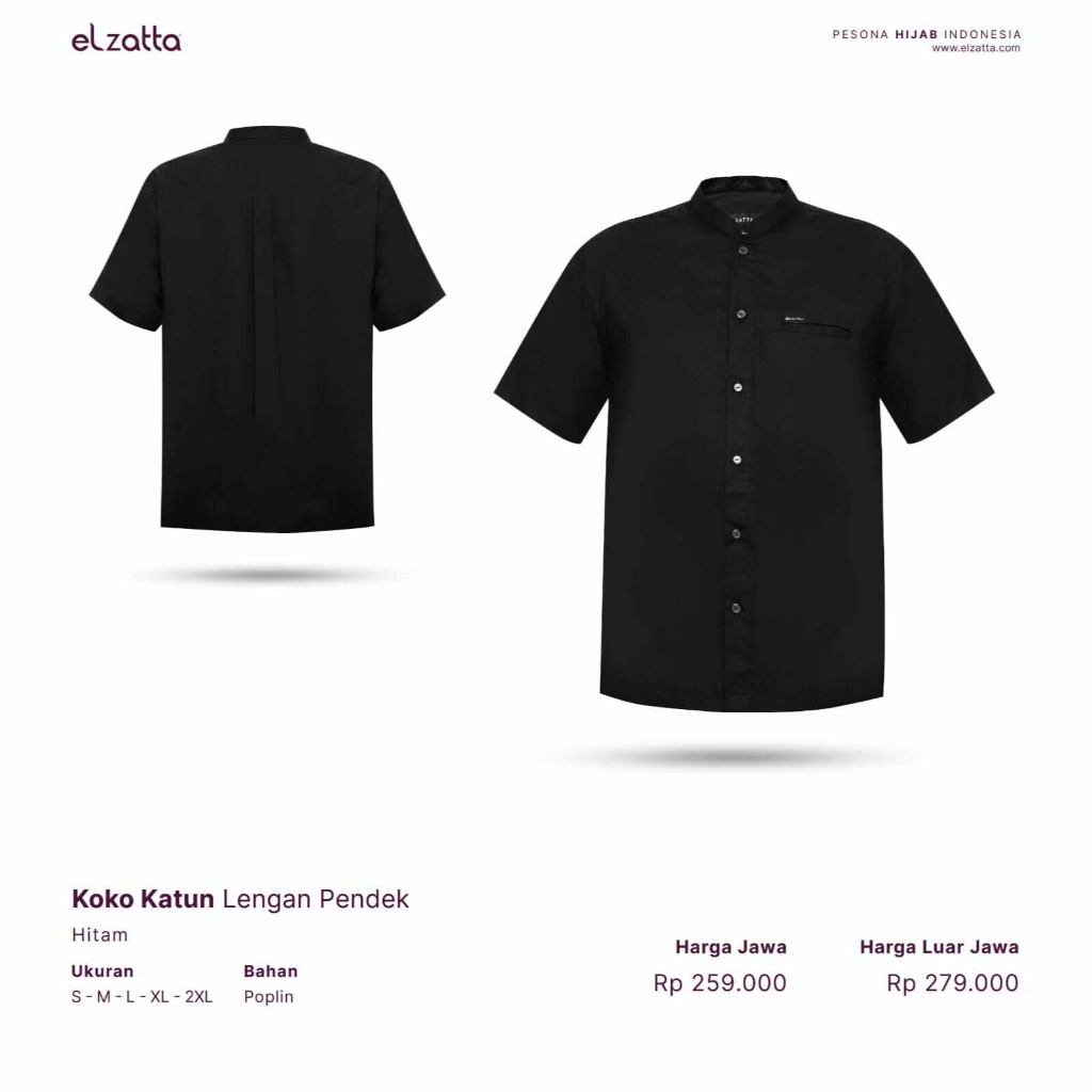 Elzatta Koko Pria Dewasa Katun Lengan Pendek