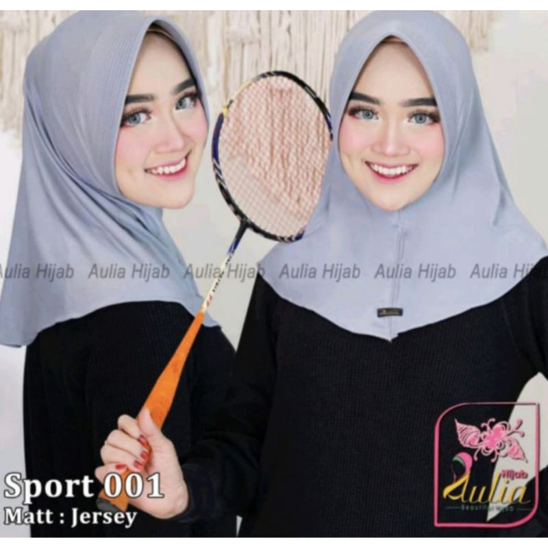 HijabInstan Sporty Jersey Aulia M Ori Bergo Olahraga Hijab Sport Voli
