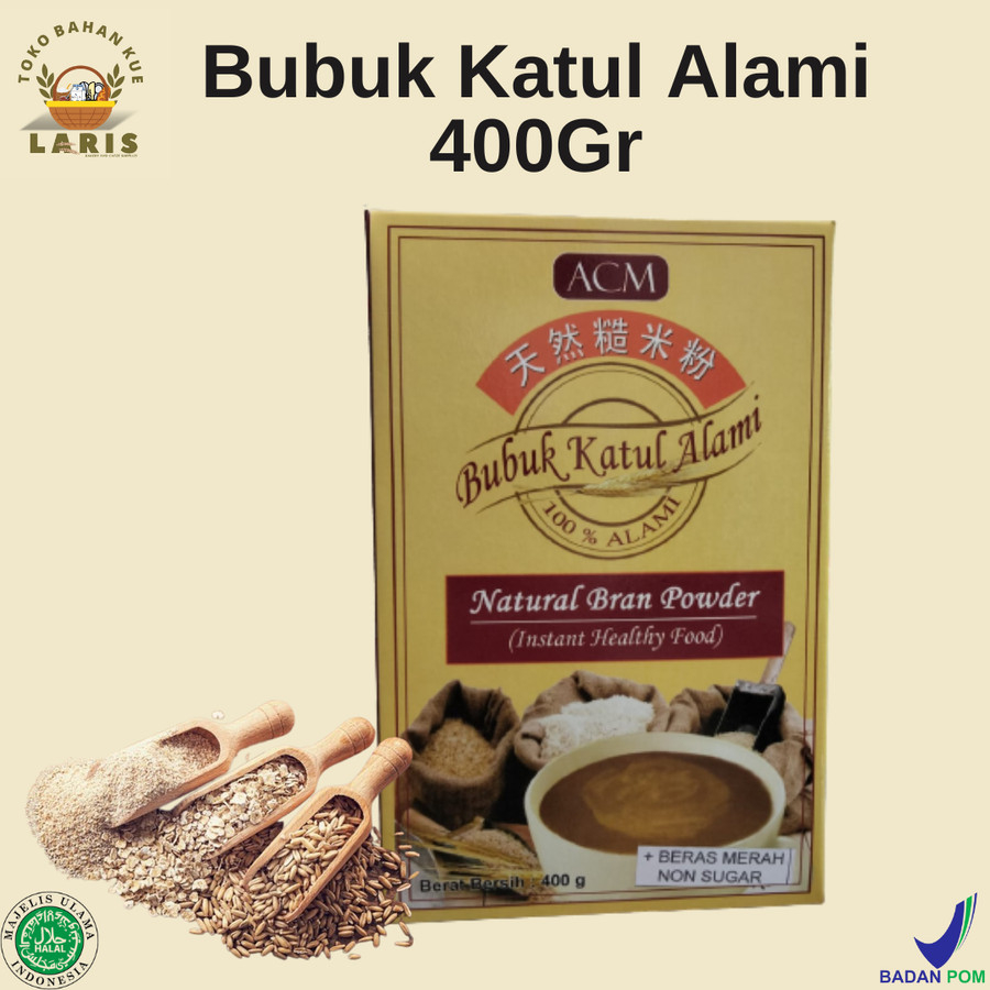 

ACM Bubuk Katul Alami + Beras Merah 400Gr (Non Sugar)