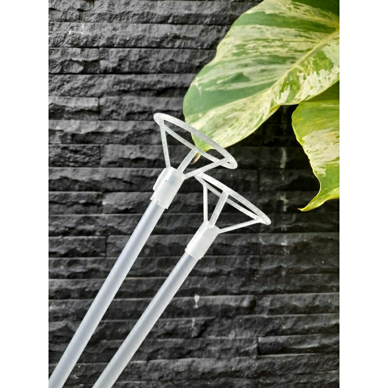 Stik Balon PVC Transparan + Cup Size 50cm / Balon / Stik Balon / Pvc