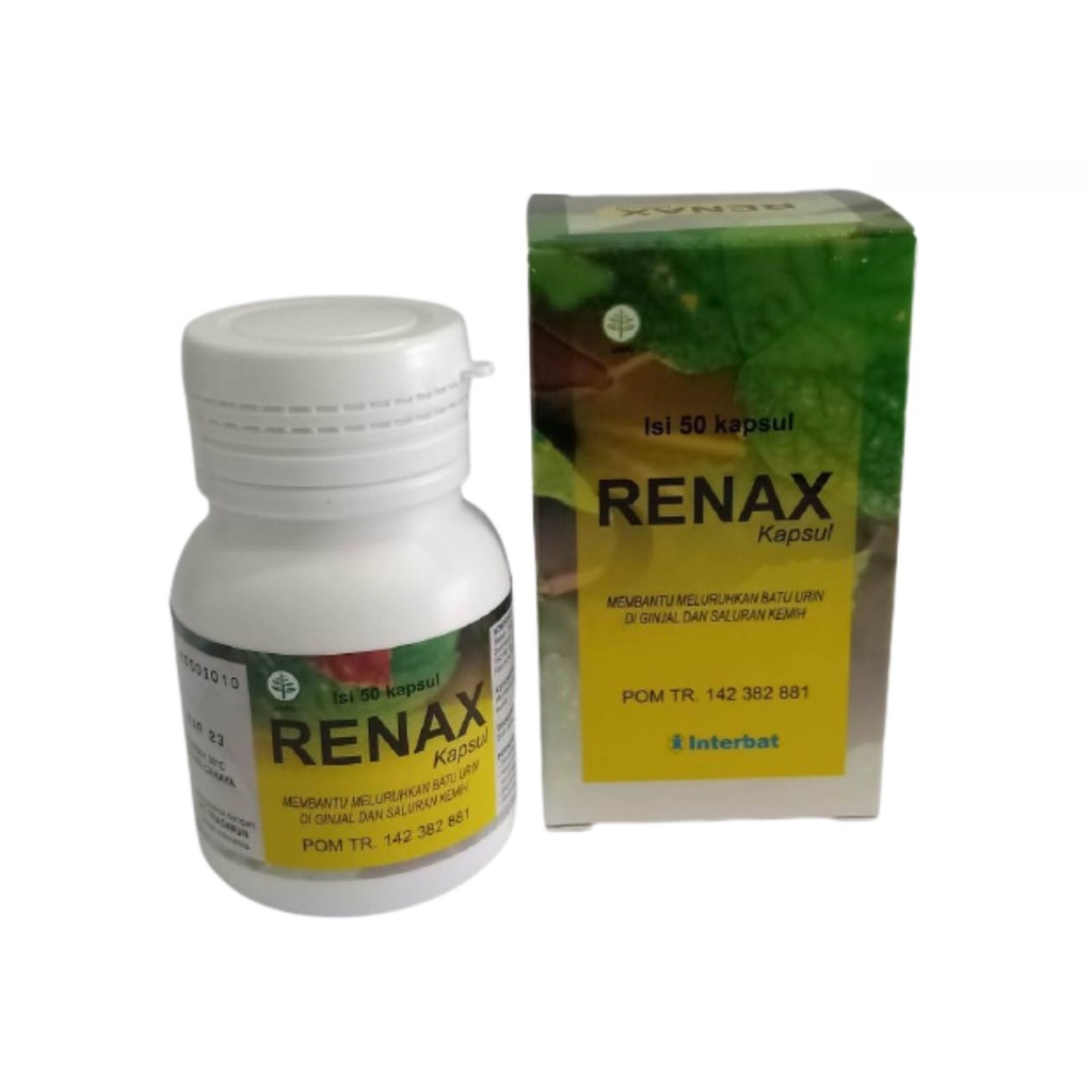 Renax 50's Kapsul Interbat / Obat Peluruh Batu Ginjal / Obat Kencing Batu