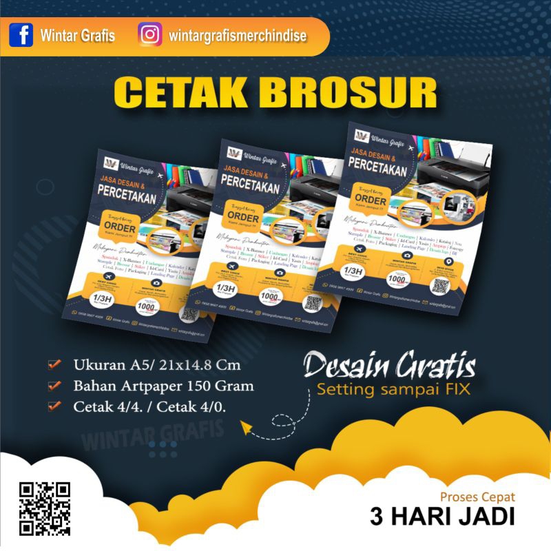 

[Wintar Grafis] CETAK BROSUR | CETAK PAMFLET | CETAK LEAFLET DLL | FREE DESAIN 100%