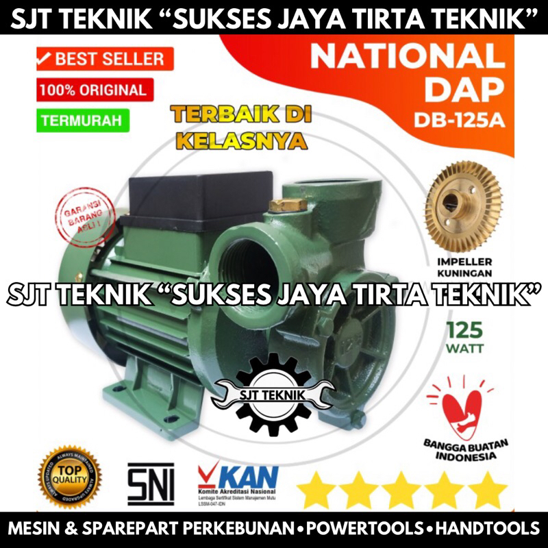 mesin pompa air listrik national dap db125a pompa air sumur dangkal perpompaan daya dorong pompa air