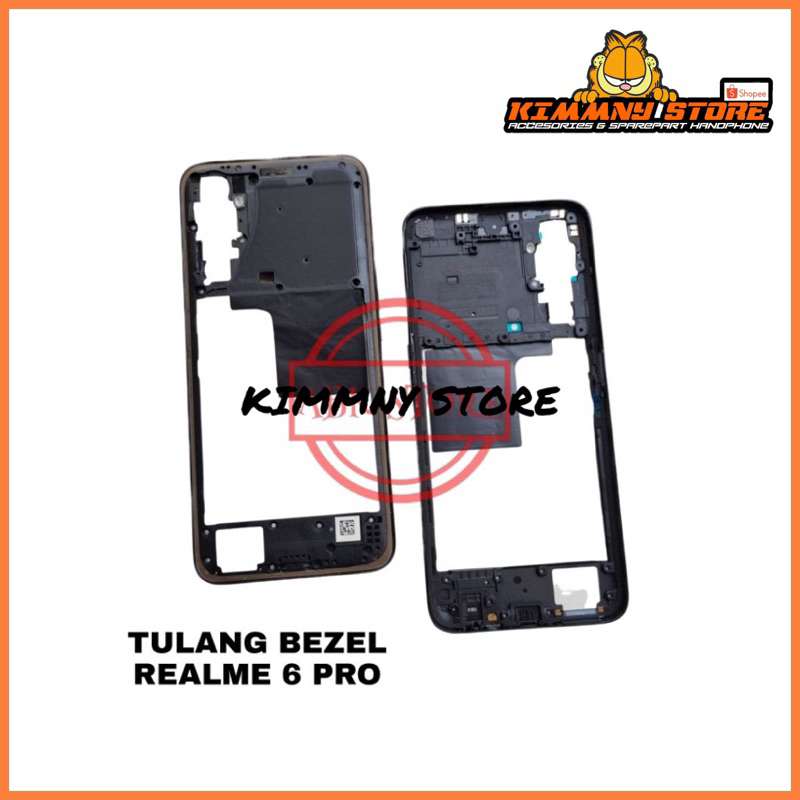 BEZEL BAZEL FRAME TULANG TENGAH TUTUP MESIN REALME 6 PRO