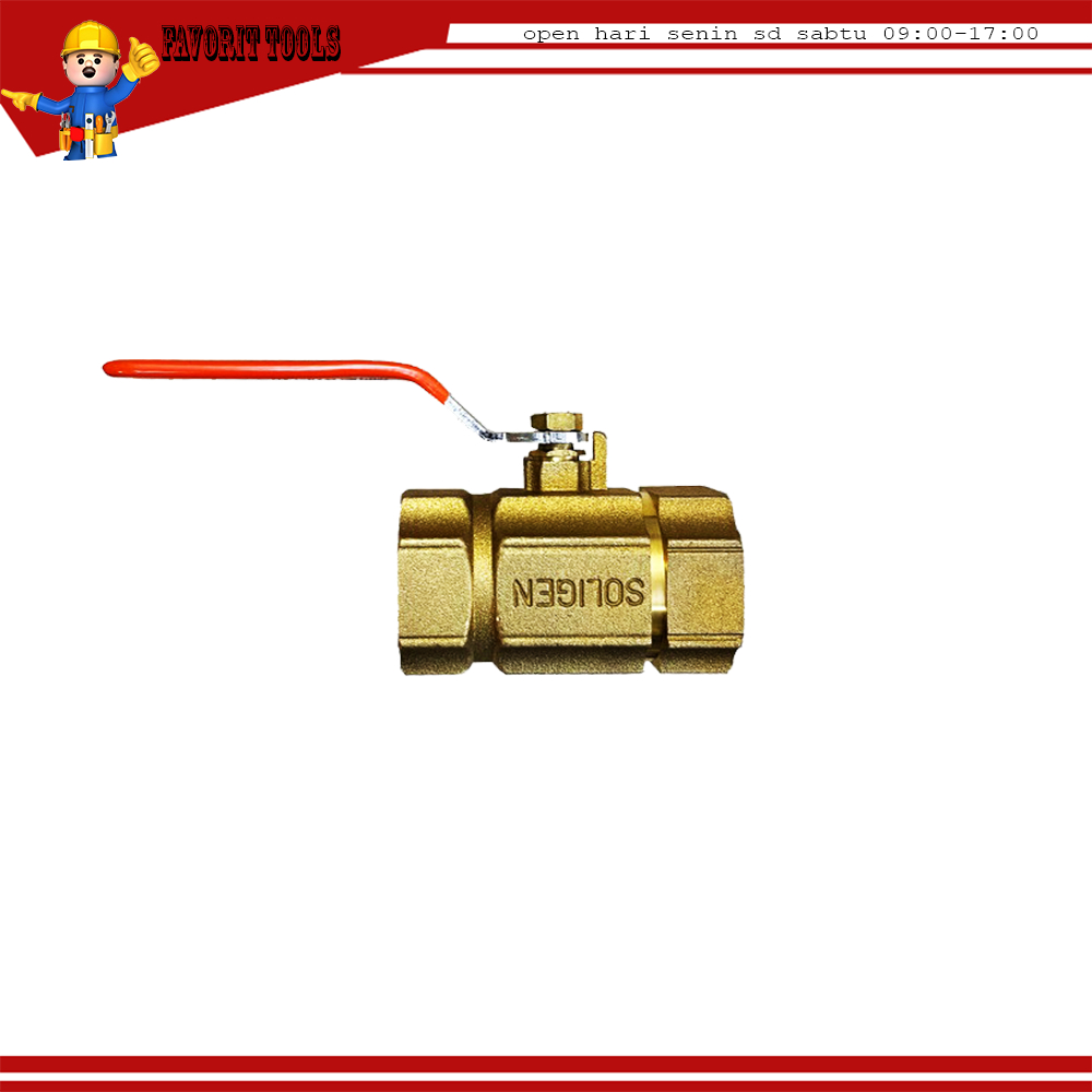 Ball Valve Kuningan Soligen Brass kuningan Stop Kran 1 1/2 inch