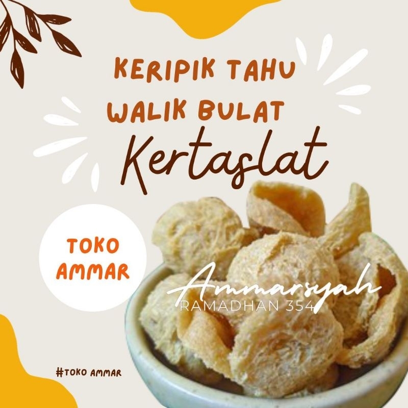 

Keripik Tahu Walik Bulat(250gram) 1/4Kg,Camilan Keripik Tahu Pong Renyah