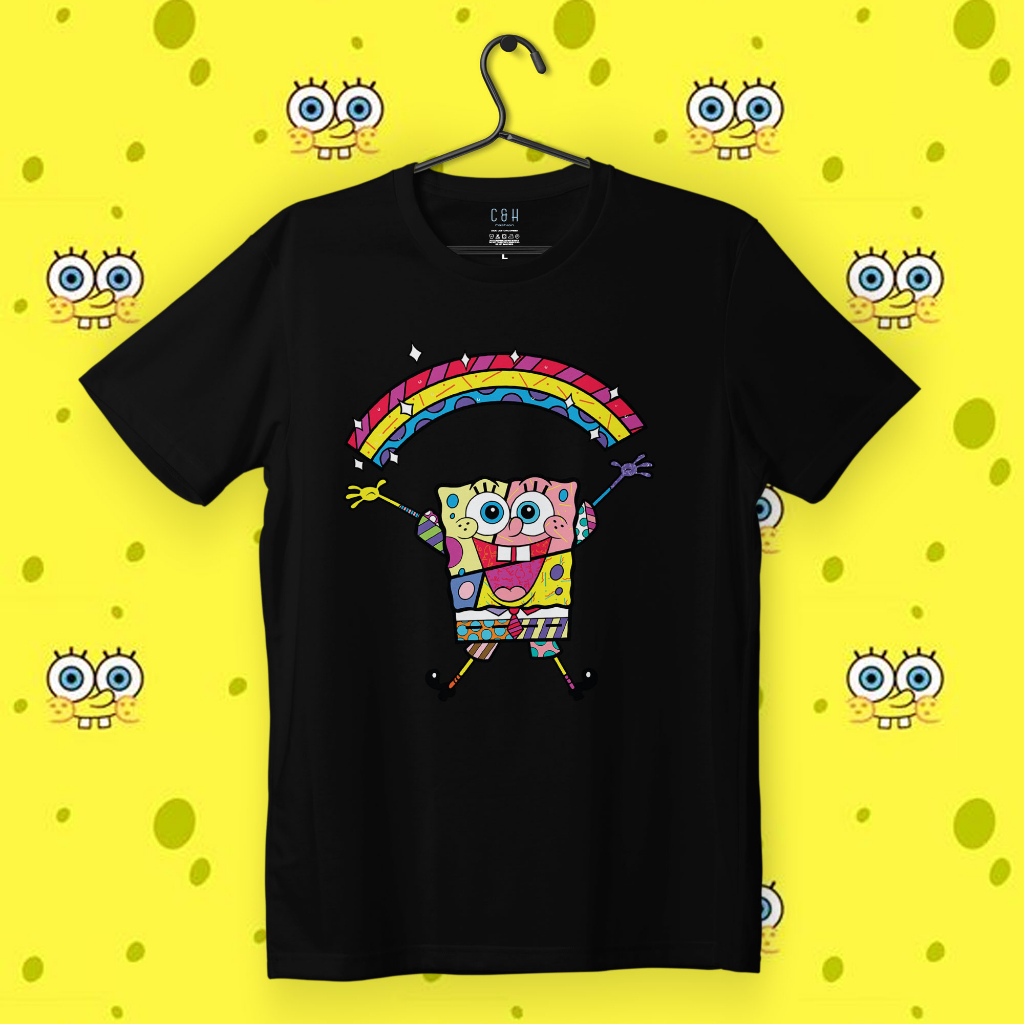 KAOS KARTUN SPONGEBOB | KAOS DISTRO PRIA WANITA ORI BY C&H | CHSPB 020