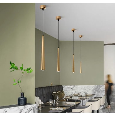 Lampu Gantung LED Tabung Kerucut Minimalis / Lampu Dekorasi Bar, Dapur