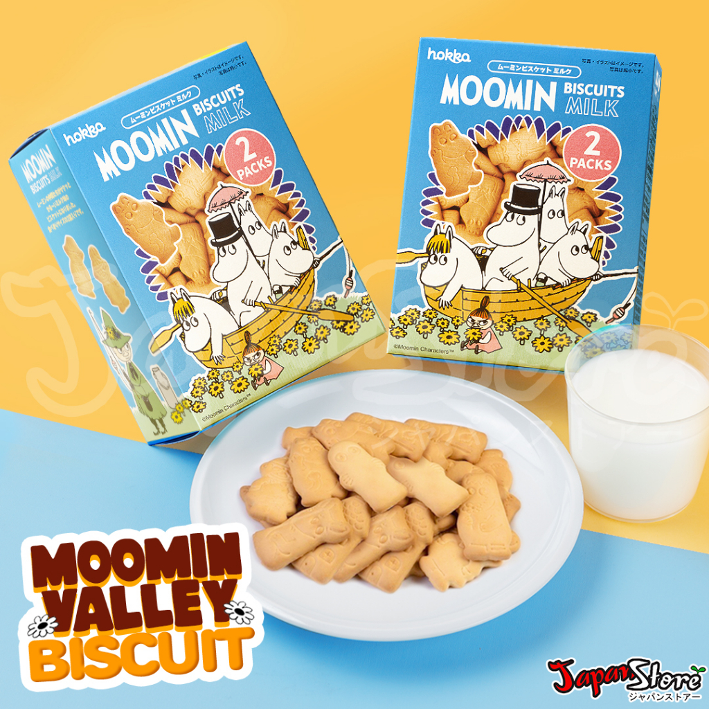 Hokka Moomin Valley Cripsy Milk Biscuit [2 Mini Pack/Kotak]