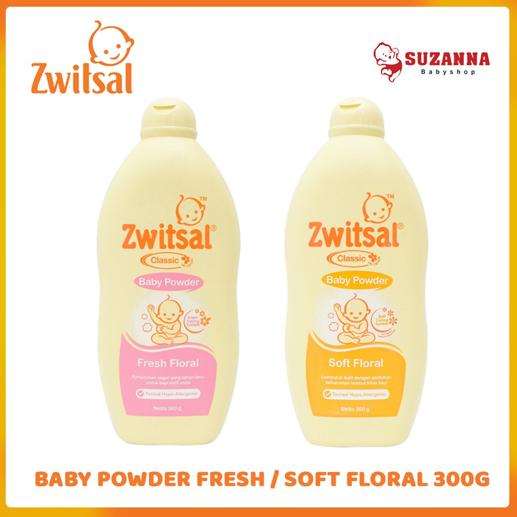 ZWITSAL Baby Powder Classic Bottle 300g Bedak bayi