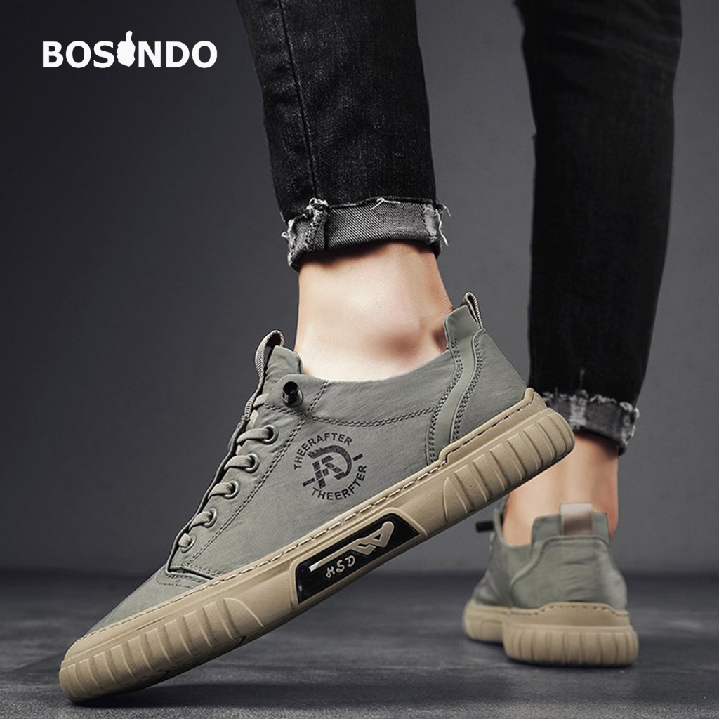 Sepatu BOSINDO Canvas K15 sepatu Kulit Pria Dewasa Terbaru 2023 Import Cas Sepatu Sneakers Pria Dewa