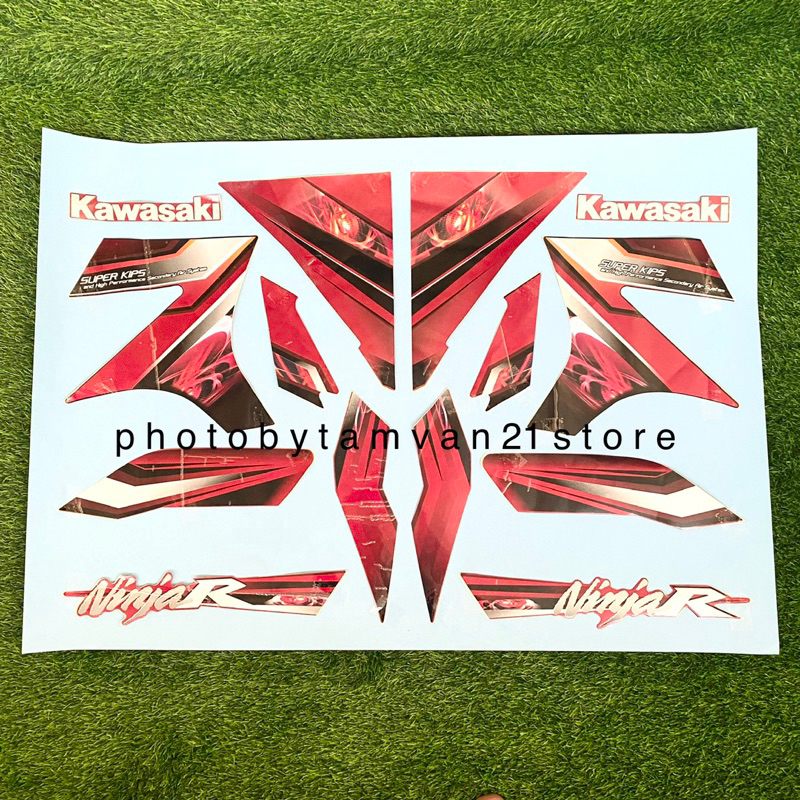 STRIPING NINJA R 2010 MERAH ORIGINAL KAWASAKI