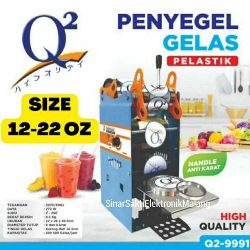 Cup Sealer Q2 9991 Mesin Alat Press Gelas Segel Minuman 22 Oz Besar