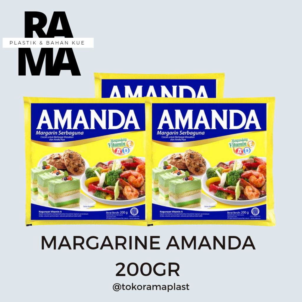 

Amanda Margarine 200 gr / Mentega Amanda / Mentega margarin murah