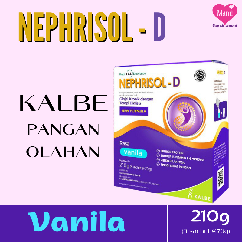 

Nephrisol-D 210g Vanila Kalbe Pangan Olahan