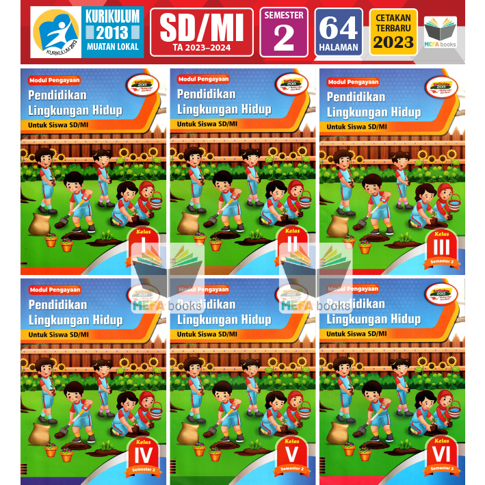 LKS PLH SD MI Kelas 1-6 Semester 2 & 1 CV Arya Duta