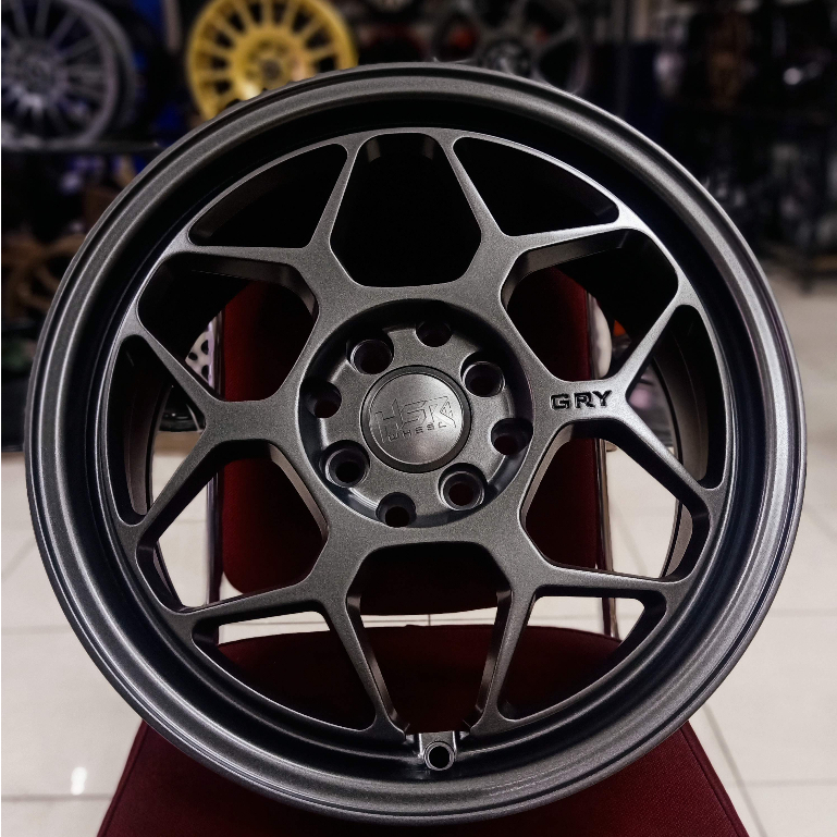Velg HSR GRY Velk Mobil Racing Ring 16 inci Lebar 7 Rata Depan Belakang