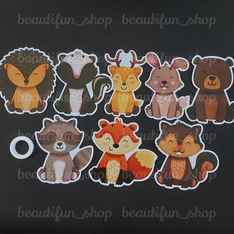 Bunting flag woodland animal | bunting flag woodland animal | bunting flag animal bunting flag hewan