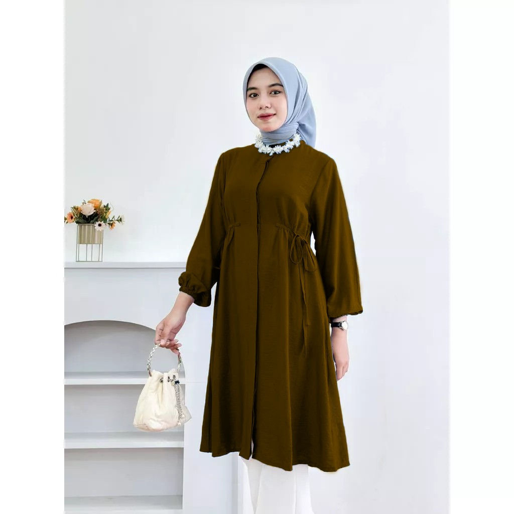 Midi Dress Runik Baju Tunik Jumbo Terbaru 2026 Baju Pesta Kondangan Tunik Wanita Dewasa Tunikk Kerja