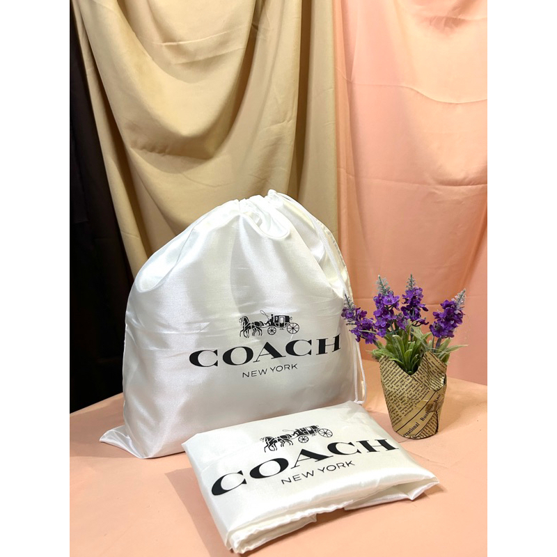 Dustbag COACH SATIN (READY STOCK JKT ) Pengganti Sarung Tas Pelindung Debu Dust Bag DB Branded