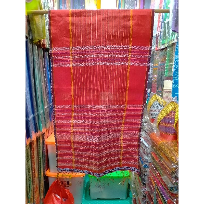 Ulos Ragihotang Garis Biru Bagus Silver