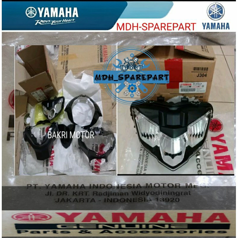 BATOK SET LAMPU DEPAN YAMAHA JUPITER MX-KING MX KING LED V2 2019-2022 ORIGINAL