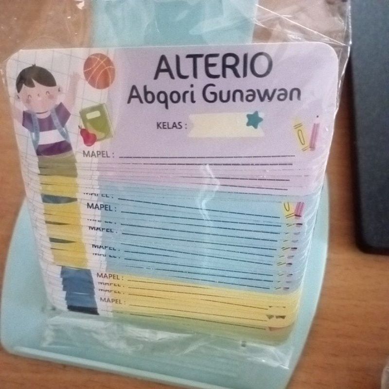 

Label nama Alterio Abqori Gunawan