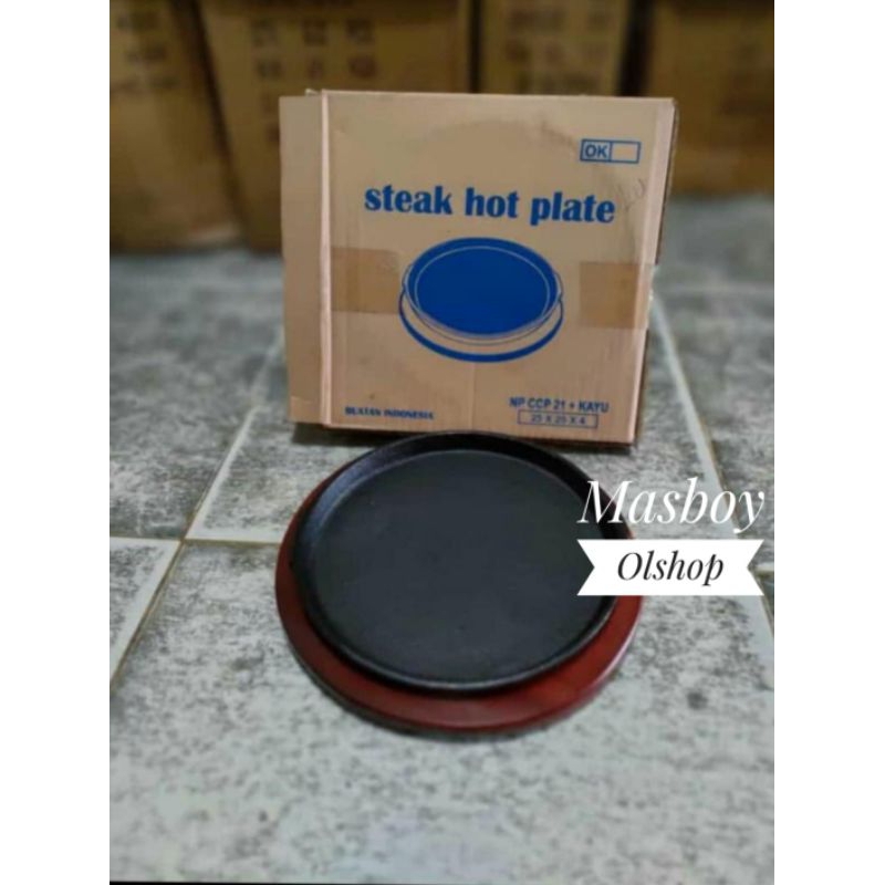 Hot Plate Steak Bulat / Piring Steak Bulat