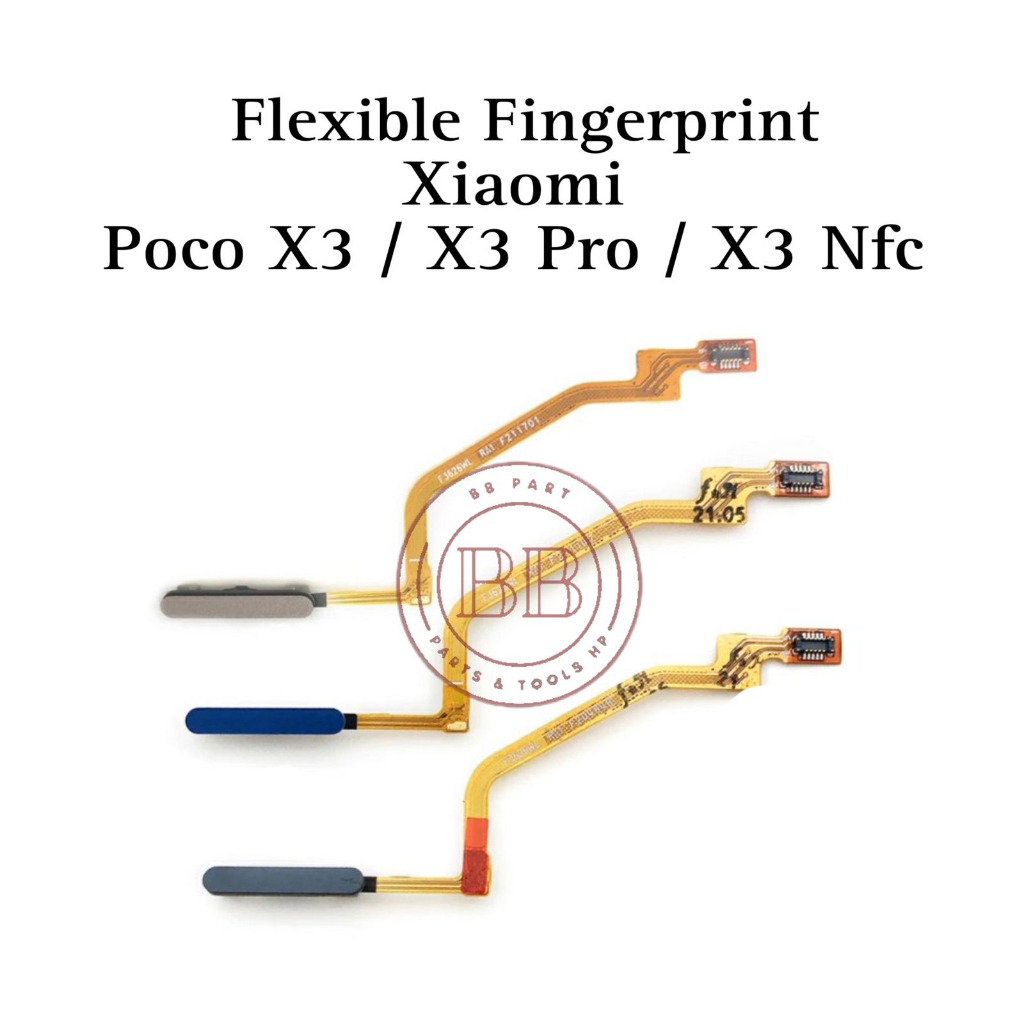 Flexible Fingerprint Xiaomi Pocophone Poco X3 / X3 Pro / X3 NFC / MZB07Z0IN / M2102J20SG / M2007J20C