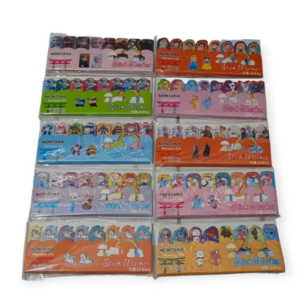 

Stiker Note Montana Isi 8 Motif - TBS